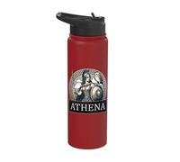 Athena Ancient Gr oddess of Wisdom and War Stainless Steel Insulated Water Bottle