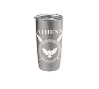 Athena Ancient Greek Goddess Shield Stainless Steel Insulated Tumbler