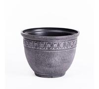 Athena Antique Stone Effect Planter Grey Mediterranean Style Garden Pot Frost Weather Resistant Indoor Outdoor Durable Decorative Plant Pot (Planter x1)