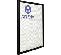 Athena Black Woodgrain Thin Block Premium Wood Picture Frame 24" x 18" - 24 x 18 Frame - Photo Frame - 24x18 Frame Black with Clear Styrene Sheet & Wall Mounted Hook - 18 x 24 Inches