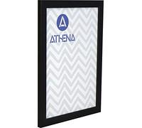 Athena Black Woodgrain Thin Premium Wood Picture Frame 12" x 8" - 12 x 8 Frame - Photo Frame - 12x8 Frame Black with Clear Styrene Sheet & Wall Mounted Hook - 8 x 12 Inches