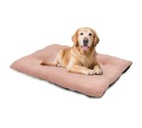 Athena Collection Dog Bed Large Size Dog, 39 Inches Washable Dog Crate Bed for Large Dogs Cats Pets, Faux Fir Calming Crate Pad Warming Cozy Soft, Pink