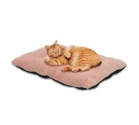 Athena Collection Small Dog Bed, 28 Inches Washable Dog Crate Bed for Small Dogs Puppy Cats Pets, Faux Fir Calming Crate Pad Warming Cozy Soft, Pink