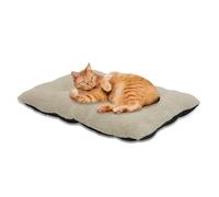 Athena Collection Small Dog Bed, 28 Inches Washable Dog Crate Bed for Small Dogs Puppy Cats Pets, Faux Fir Calming Crate Pad Warming Cozy Soft, Beige