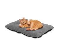 Athena Collection Small Dog Bed, 28 Inches Washable Dog Crate Bed for Small Dogs Puppy Cats Pets, Faux Fir Calming Crate Pad Warming Cozy Soft, Grey