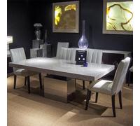 Athena Dining Table - 8 Seater - Marble with Steel Pedestal Base - Variation Available