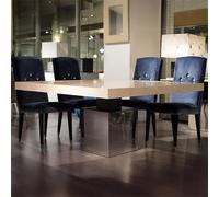 Athena Dining Table - 8 Seater - Square - Marble with Steel Pedestal Base - Variation Available
