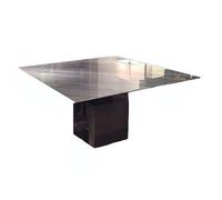 Athena Dining Table - Thin - 8 Seater - Square - Marble with Steel Pedestal Base - Variation Available