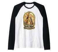 Athena Goddess of Wisdom and Strength Greek Mythology Raglan Baseball Tee