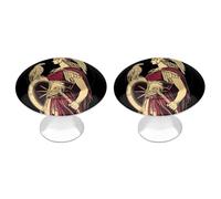 Athena Goddess of Wisdom Funny Cabinet Knobs 2 Pack Round Drawer Dresser Pulls Door Handles Knobs for Door Wardrobe