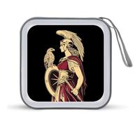 Athena Goddess of Wisdom Funny CD Case 40 Capacity DVD Holder Portable Storage Disc Binder Wallet for Car Home Travel