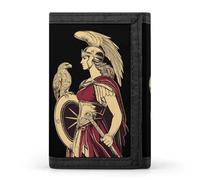 Athena Goddess of Wisdom Funny Trifold Wallet RFID Blocking Front Pocket Wallets with ID Window Gifts for Men Women