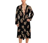 Athena Goddess of Wisdom Mens Bathrobe Long Bath Robe Warm Spa Robe Nightgown Soft with Waist Belt