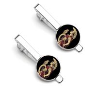 Athena Goddess of Wisdom Men's Tie Clip Classic Necktie Tie Bar 2 Pack Clasp Clip for Wedding Anniversary Business Gifts