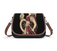 Athena Goddess of Wisdom Women's Crossbody Bag Fashion Shoulder Handbags Message Tote Bag with Adjustable Strap