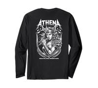 Athena Goddess Rock Frontwoman Olympus Rock and Roll BACK Long Sleeve T-Shirt