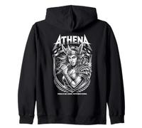 Athena Goddess Rock Frontwoman Olympus Rock and Roll BACK Zip Hoodie