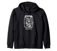 Athena Goddess Rock Frontwoman Olympus Rock and Roll Zip Hoodie