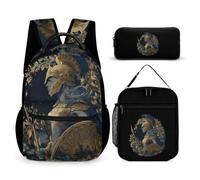 Athena Gr oddess Backpack Set Rucksack Insulated Lunch Bag Makeup Bag