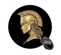 Athena Greek Goddess Round Mouse Mat 20CM Desk Pad Non-Slip Rubber Gaming Mousepad Desktop Mousemat