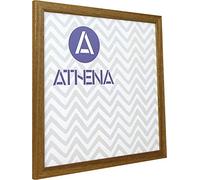 Athena Honey Oak Thin Premium Wood Picture Frame - 30 x 30cm Square Frame with Clear Styrene Sheet & Wall Mounted Hook
