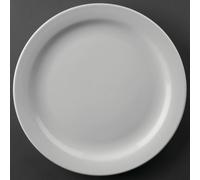 Athena Hotelware Narrow Rimmed Plates - Porcelain Whiteware - 226(Ø) mm - 12 p?