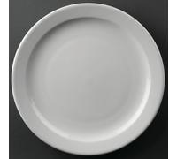 Athena Hotelware Narrow Rimmed Plates - Porcelain Whiteware - 258(Ø) mm - 12 p?