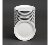 Athena Hotelware S753 Narrow Rimmed Plates, 22 (Pack of 36)