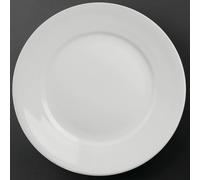 Olympia Athena Wide Rimmed Plates 280mm/11" White (6 Pack)