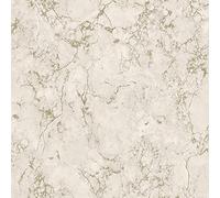 Athena Marble Effect Wallpaper Plain Glitter Metallic Cream Gold