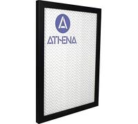 Athena Matt Black Thin Block Premium Wood Picture Frame 24 x 30cm - 24 x 30 cm Frame - Photo Frame - 24x30 Frame Matt Black with Clear Styrene Sheet & Wall Mounted Hook - 30 x 24 cm