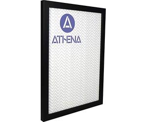 Athena Matt Black Thin Block Premium Wood Picture Frame 24 x 30cm - 24 x 30 cm Frame - Photo Frame - 24x30 Frame Matt Black with Clear Styrene Sheet & Wall Mounted Hook - 30 x 24 cm