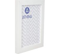 Athena Matt White Block Premium Wood Picture Frame 10" x 8" - 10 x 8 Frame - Photo Frame - 10x8 Frame Matt White with Clear Styrene Sheet & Wall Mounted Hook - 8 x 10 Inches