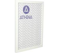 Athena Matt White Thin Block Premium Wood Picture Frame 16" x 12" - 16 x 12 Frame - Photo Frame - 16x12 Frame Matt White with Clear Styrene Sheet & Wall Mounted Hook - 12 x 16 Inches