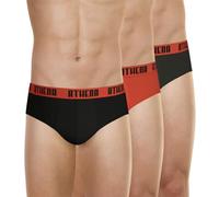 Athéna Men's BASIC COLOR Underwear, NOIR/ROUGE/ANTHRACITE,