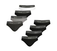 Athena Men's Basic Coton 8a70 Slip, Anthracite/Heather Grey/Black/White/Black/Black/Black, XL (Pack of 8)