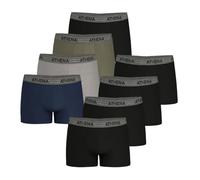 Athena Men's Promo Basic Coton 8a71 Boxer Shorts, Black/Navy/Grey/Khaki/Black, L (Pack of 8)