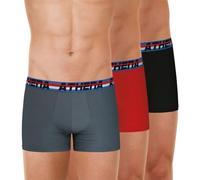 Athéna Men's Coton Underwear, Ardoise/Rouge/Noir, XXL