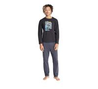 Athena Men's ECO Pack Manga Pajama Set, Noir BAS Anthracite, 10 Jahre