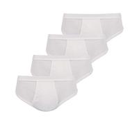 Athena Men's Promo Basic Bio Knickers, White (Blanc/Blanc/Blanc/Blanc 9050), Large (Size: 4) (Pack of 4)