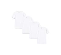 Athéna Men's Promo Tea Shirt Coton Organic Trunks, White, M (Pack of 4)