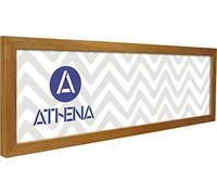 Athena Panoramic Honey Oak Honey Thin Block Premium Wood Picture Frame 24" x 10" - 24 x 10 Frame - Photo Frame - 24x10 Frame Oak with Clear Styrene Sheet & Wall Mounted Hook - 10 x 24 Inches