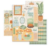 Athena’s Atelier Gentle Growth Vision Board Stickers - Quotes, Theme Labels, A-Z & Numbers, Journal Prompts - 4 A5 Sheets, 200+ Pieces