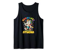 Athena schoolkid Rainbow Unicorn Design Personalized Tank Top