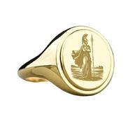 athena signet ring| greek goddess jewelry| oval engraved mythology ancient wisdom spiritual gift| 925 sterling silver gold plated |LK_PDR_00396_11.5