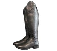 Athena Tall Laced Riding Boots for Women - Synthetic Vegan Leather, Stretch Calf, Zip-Up, Non-Slip Sole - Standard & Wide Fit (Black, UK Footwear Size System, Adult, Women, Numeric, Medium, 5)