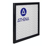 Athena Thin Gloss Black Picture Frame (40 x 40 cm) Portrait or Landscape Photo Frame with Clear Styrene Sheet & Wall Mounted Hook for Photos, Pictures, Posters, Decor, Certificate Frame