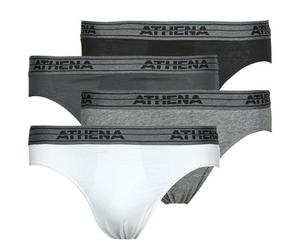 Athena Underpants / Brief BASIC COTON Pack de 4 in Grey EU L