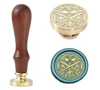 Athena Wax Seal Stamp - Vintage Owl Double Sword Sealed Stamp, 0.98 inch/25mm Brass Arrow Shield Sealing Stamp for Friends and Family, Such as Christmas,Easter,and Birthday Gifts