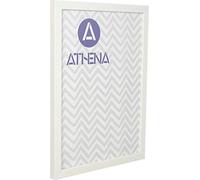Athena White Woodgrain Thin Block Premium Wood Picture Frame 16" x 12" - 16 x 12 Frame - Photo Frame - 16x12 Frame White with Clear Styrene Sheet & Wall Mounted Hook - 12 x 16 Inches